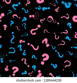 Question mark education, school concept. Seamless vector EPS 10 pattern. Flat style