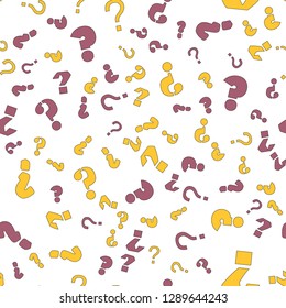 Question mark education, school concept. Seamless vector EPS 10 pattern. Flat style