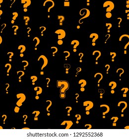 Question mark education, school concept. Seamless vector EPS 10 pattern. Flat style
