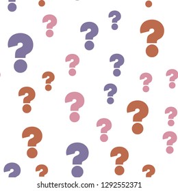 Question mark education, school concept. Seamless vector EPS 10 pattern. Flat style