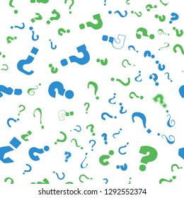 Question mark education, school concept. Seamless vector EPS 10 pattern. Flat style