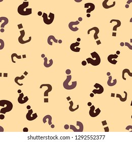 Question mark education, school concept. Seamless vector EPS 10 pattern. Flat style
