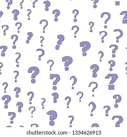 Question mark education, school concept. Seamless vector EPS 10 pattern. Flat style