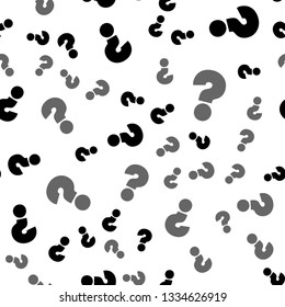 Question mark education, school concept. Seamless vector EPS 10 pattern. Flat style