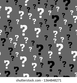 Question mark, education, school concept. Seamless vector EPS 10 pattern. Flat style
