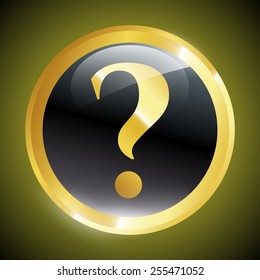Question mark emblem.