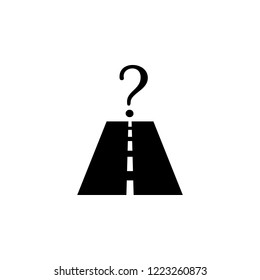 Question mark at the end of the way icon. Element of Problem solving. Premium quality graphic design. Signs and symbols collection icon for websites, web design, mobile app on white background