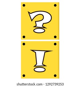 
Question mark and exclamation. cartoon style. vector