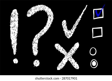 Question Mark, Exclamation & Checklist
