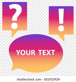 Question mark, exclamation mark, icon message, question mark vector, exclamation mark vector, punctuation. Flat design, vector.