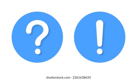 Question mark and exclamation point icon vector in flat style