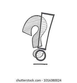 Question Mark And Exclamation Point, Vector Illustration