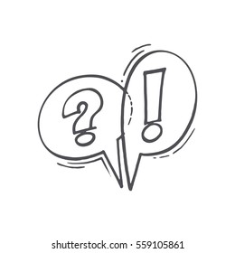 question mark and exclamation point, vector illustration svg