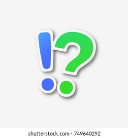 question mark exclamation point vector illustration  solution symbol svg