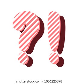 Question mark, exclamation mark. Vector illustration of punctuation marks. 