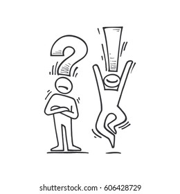 question mark and exclamation mark vector illustration and images of people