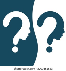 Question Mark Face Vector stock