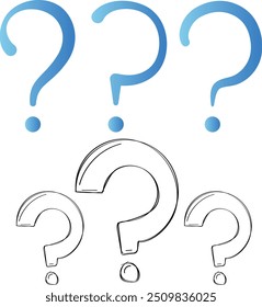 question mark. Faq problem solution symbol. Vector illustration on isolated background. 