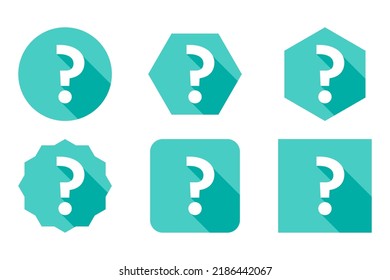 Question mark, FAQ sign, Help symbol, vector mark symbols light blue style. Question mark Icon Set.
