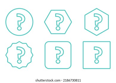 Question mark, FAQ sign, Help symbol, vector mark symbols light blue style. Question mark Icon Set.