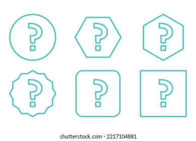 Question mark, FAQ sign, Help symbol, vector mark symbols light blue style. Question mark Icon Set.