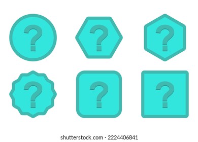 Question mark, FAQ sign, Help symbol, vector mark symbols light blue style. Question mark Icon Set.