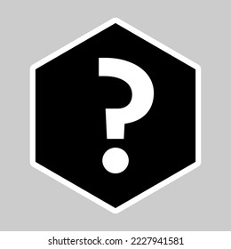 Question mark, FAQ sign, Help symbol, vector mark symbols. White outline design. Isolated icon.