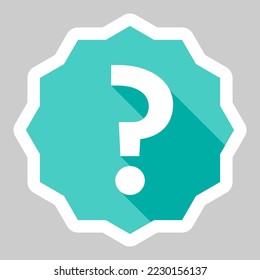 Question mark, FAQ sign, Help symbol, vector mark symbols light blue style. White stroke design. Isolated icon.