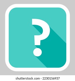 Question mark, FAQ sign, Help symbol, vector mark symbols light blue style. White stroke design. Isolated icon.