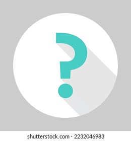Question mark, FAQ sign, Help symbol, vector mark symbols light blue style. Isolated icon.