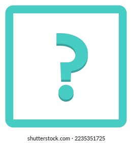 Question mark, FAQ sign, Help symbol, vector mark symbols light blue style. Isolated icon.