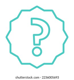 Question mark, FAQ sign, Help symbol, vector mark symbols light blue style. Isolated icon.