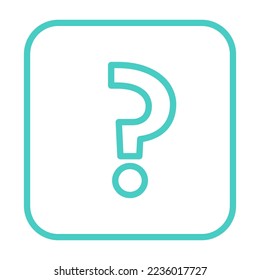 Question mark, FAQ sign, Help symbol, vector mark symbols light blue style. Isolated icon.