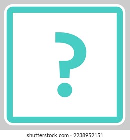 Question mark, FAQ sign, Help symbol, vector mark symbols light blue style. Isolated icon.