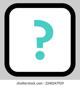 Question mark, FAQ sign, Help symbol, vector mark symbols light blue style. Isolated icon.
