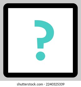 Question mark, FAQ sign, Help symbol, vector mark symbols light blue style. Isolated icon.