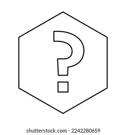 Question mark, FAQ sign, Help symbol, vector mark symbols. Black outline design. Isolated icon.
