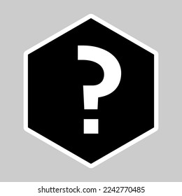 Question mark, FAQ sign, Help symbol, vector mark symbols. White outline design. Isolated icon.