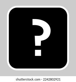 Question mark, FAQ sign, Help symbol, vector mark symbols. White outline design. Isolated icon.