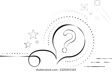 Question mark , FAQ symbol, Talk help speech bubble sign 
