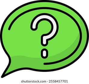 Question mark Filled Icon Style Design