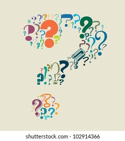 Question Mark Filled with Question Marks
