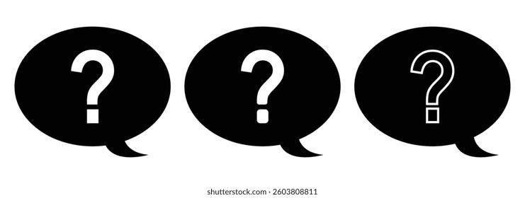 Question mark flat design icon with shadow vector. Question mark icon, Question mark sign and symbol vector Design. Question mark icon set in different design. Why symbol. Design eps 10. 