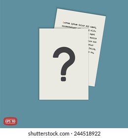 Question mark. Flat design style. Made vector illustration