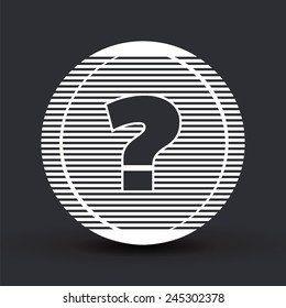 Question mark. Flat design style. Made vector illustration