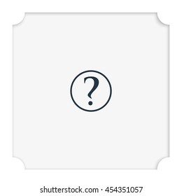 Question mark flat sign icon.