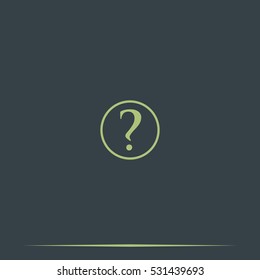 Question mark flat sign icon.