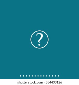 Question mark flat sign icon.