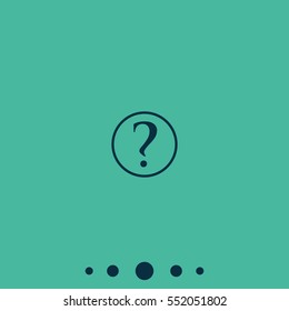 Question mark flat sign icon.