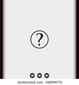 Question mark flat sign icon.